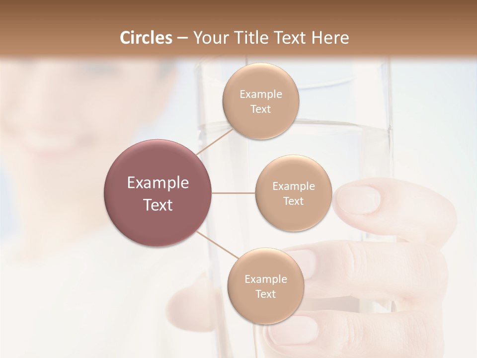 A Woman Holding A Glass Of Water In Her Hand PowerPoint Template