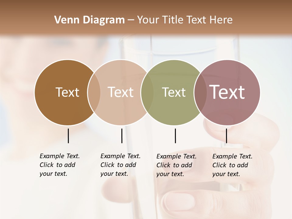 A Woman Holding A Glass Of Water In Her Hand PowerPoint Template