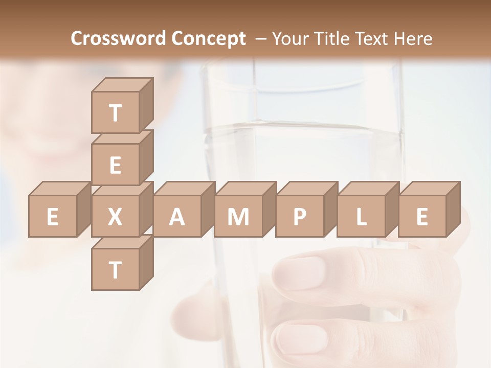 A Woman Holding A Glass Of Water In Her Hand PowerPoint Template