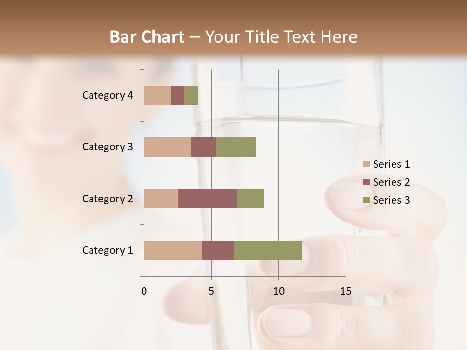A Woman Holding A Glass Of Water In Her Hand PowerPoint Template