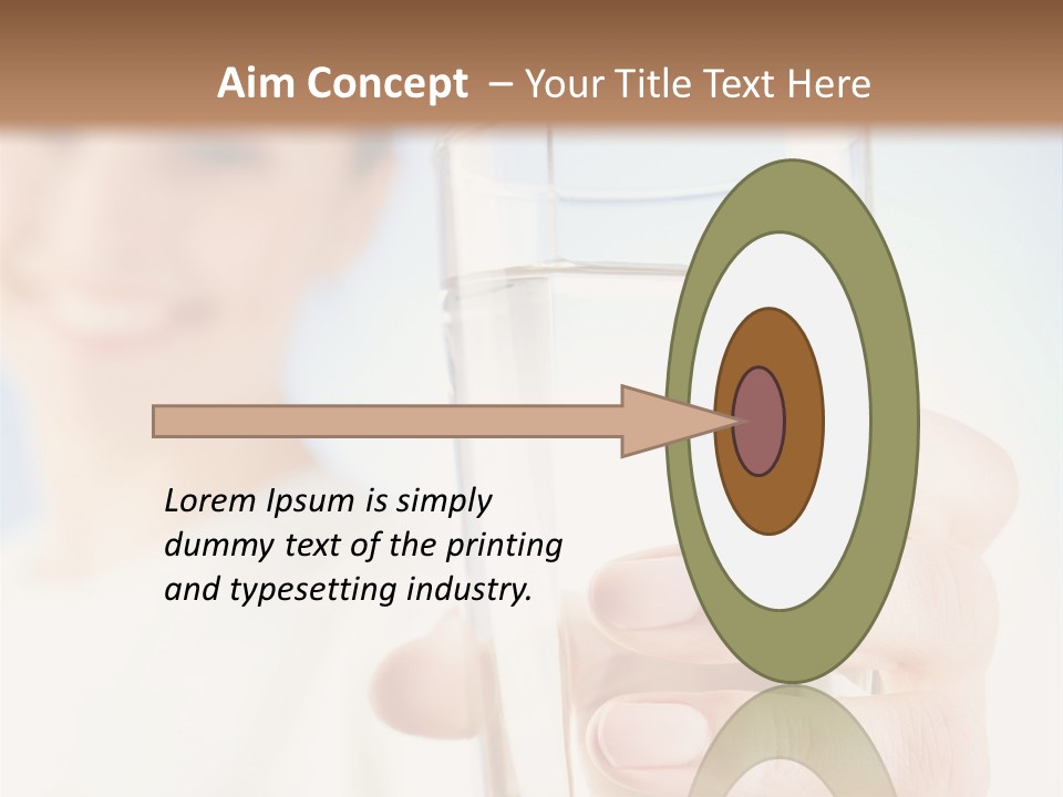 A Woman Holding A Glass Of Water In Her Hand PowerPoint Template