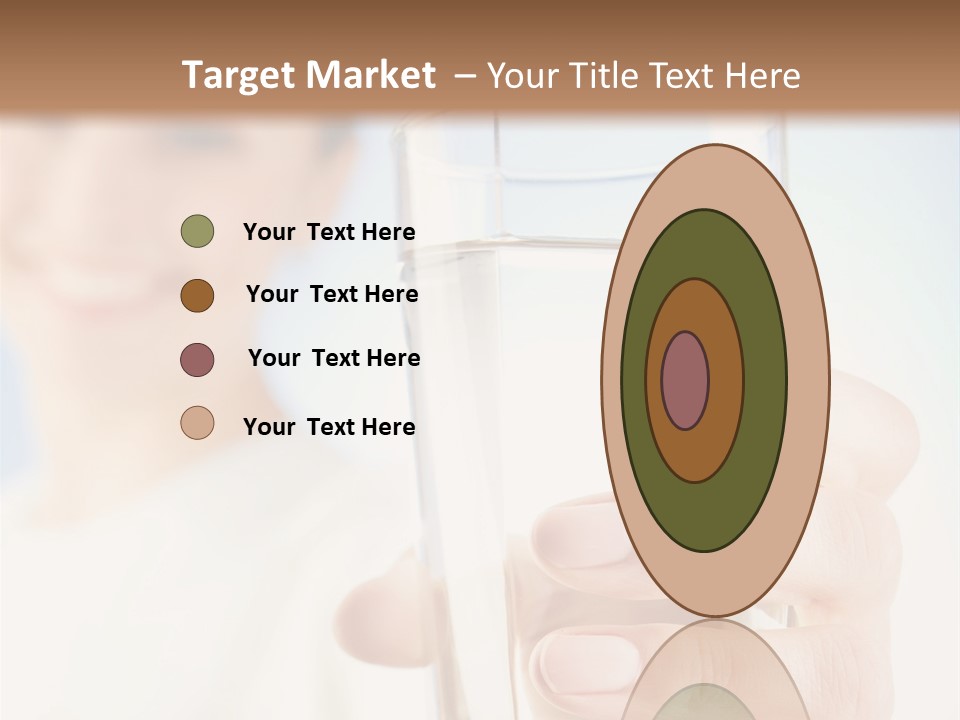 A Woman Holding A Glass Of Water In Her Hand PowerPoint Template