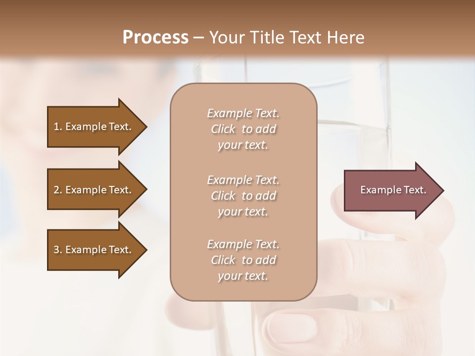 A Woman Holding A Glass Of Water In Her Hand PowerPoint Template