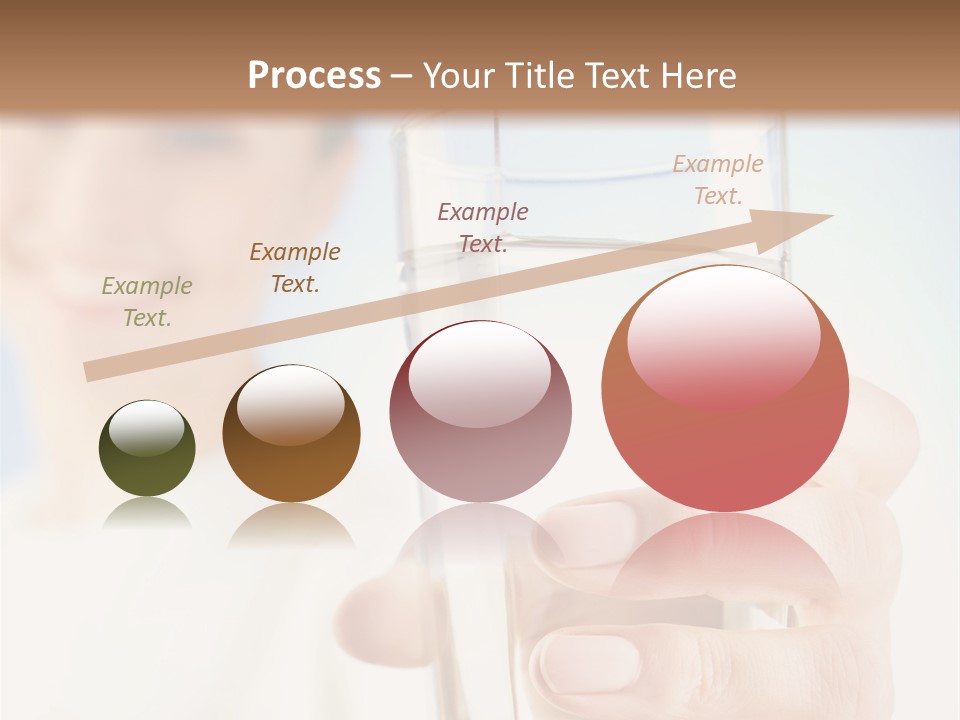 A Woman Holding A Glass Of Water In Her Hand PowerPoint Template