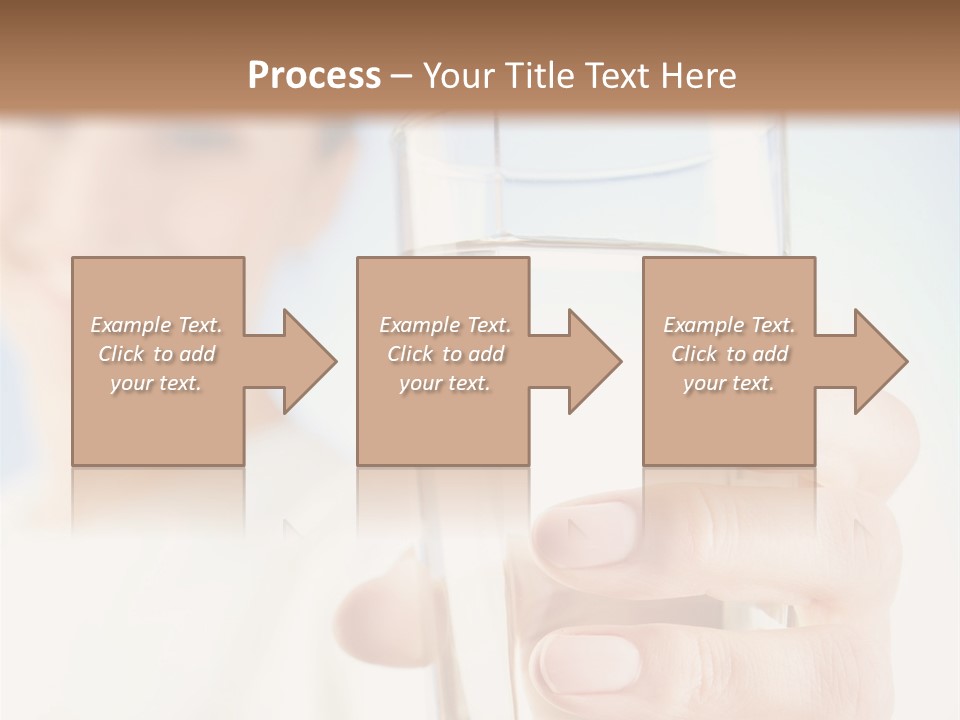 A Woman Holding A Glass Of Water In Her Hand PowerPoint Template