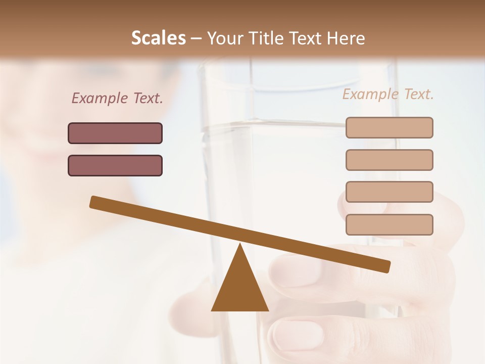 A Woman Holding A Glass Of Water In Her Hand PowerPoint Template