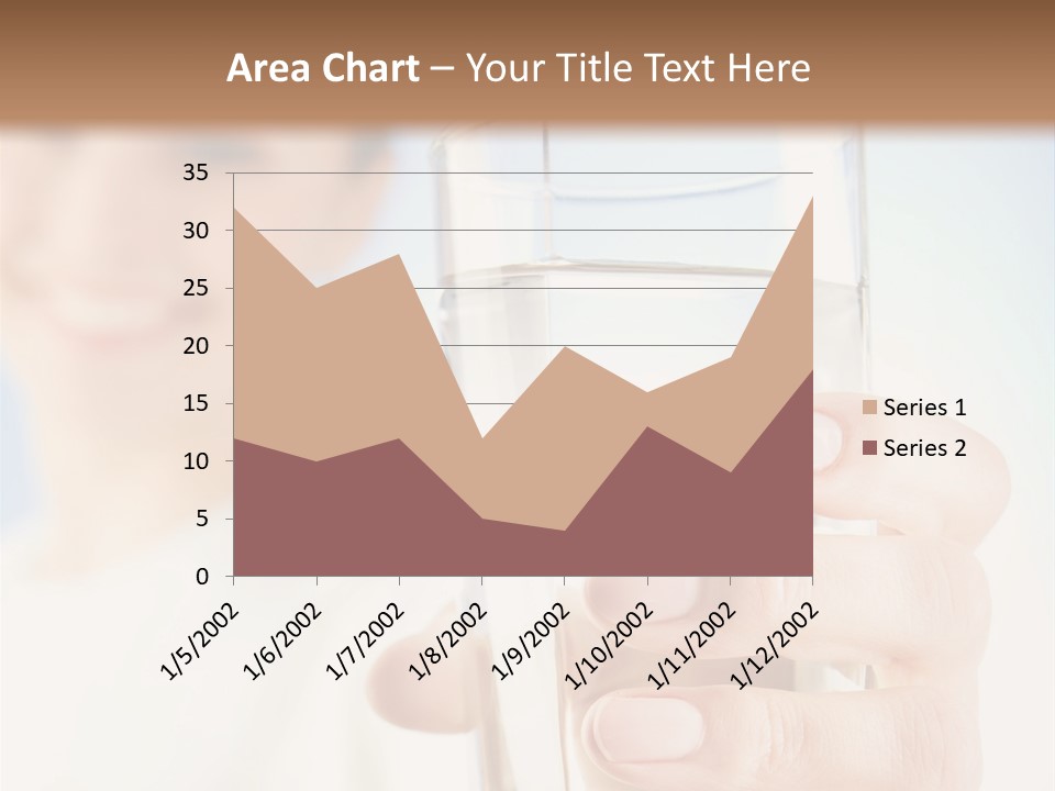 A Woman Holding A Glass Of Water In Her Hand PowerPoint Template