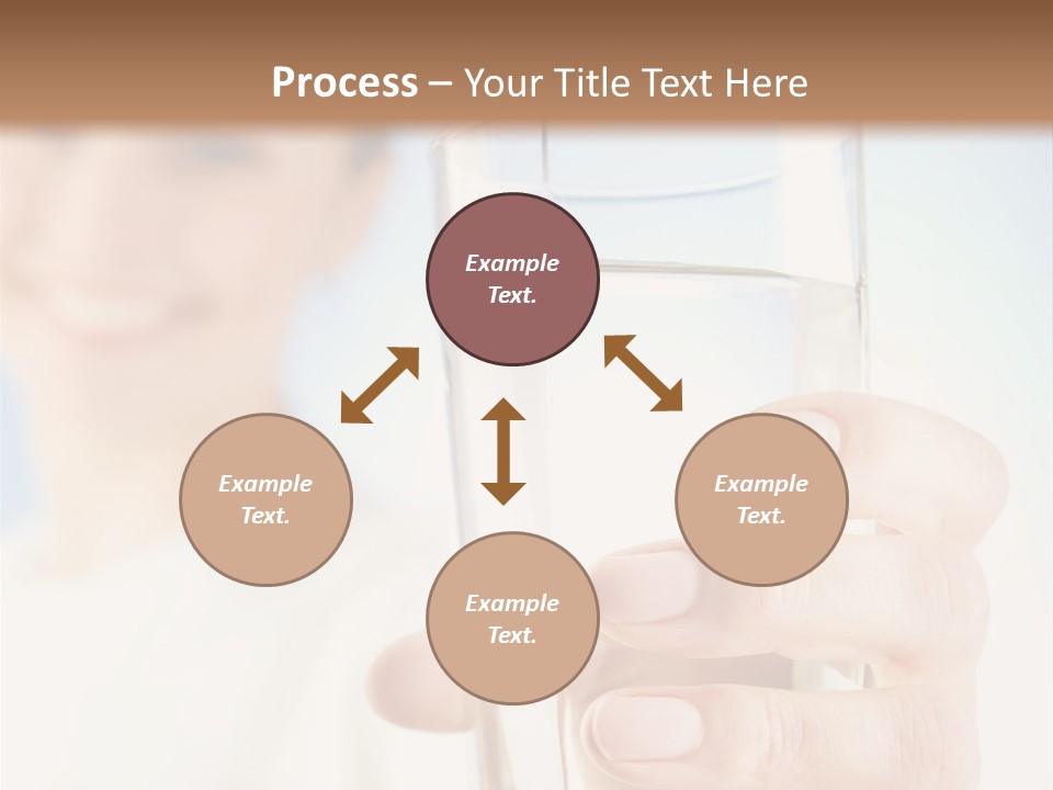 A Woman Holding A Glass Of Water In Her Hand PowerPoint Template