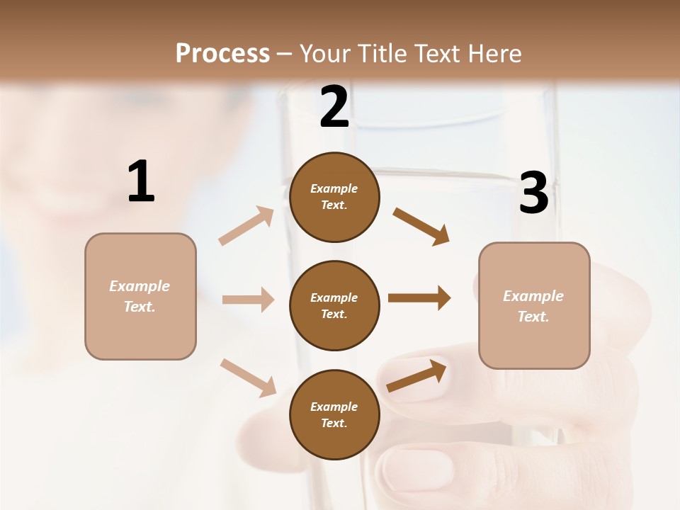A Woman Holding A Glass Of Water In Her Hand PowerPoint Template