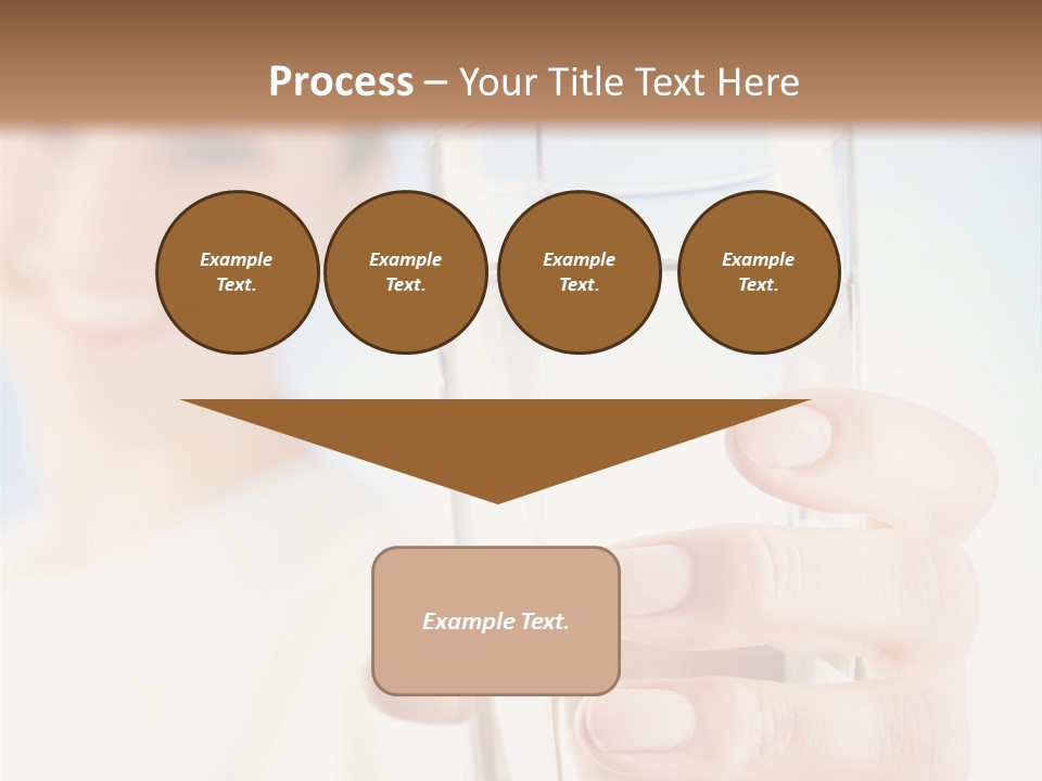 A Woman Holding A Glass Of Water In Her Hand PowerPoint Template