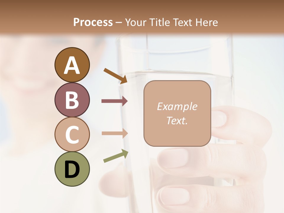 A Woman Holding A Glass Of Water In Her Hand PowerPoint Template