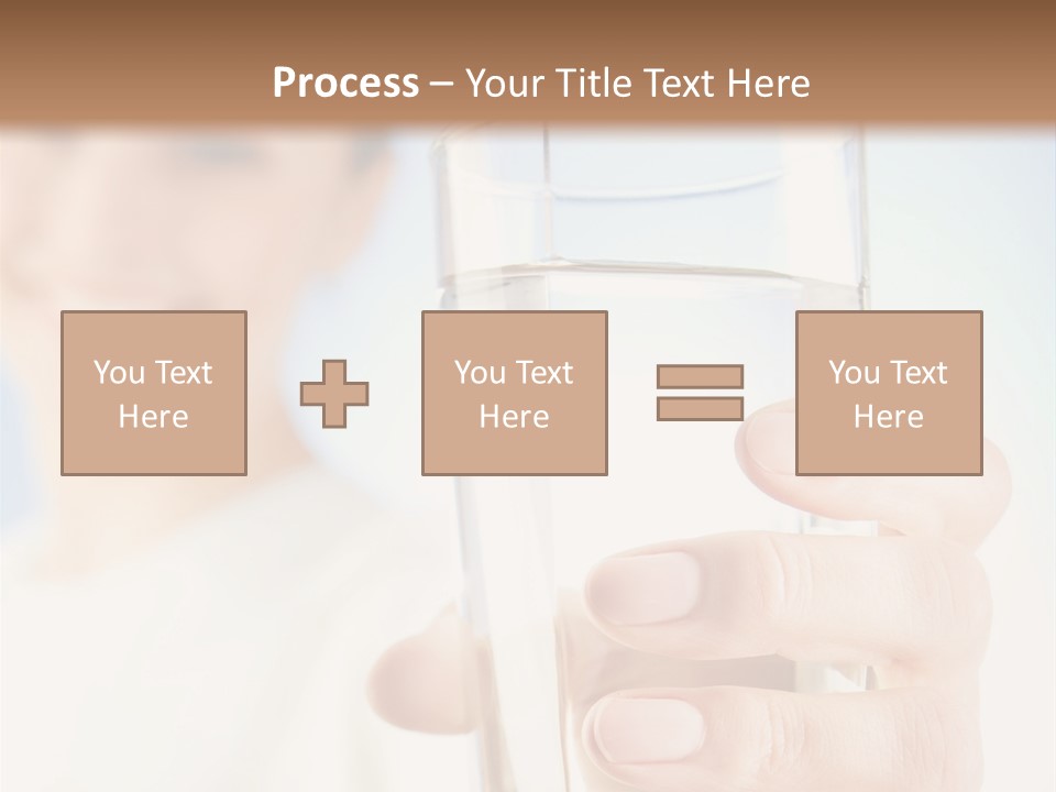 A Woman Holding A Glass Of Water In Her Hand PowerPoint Template