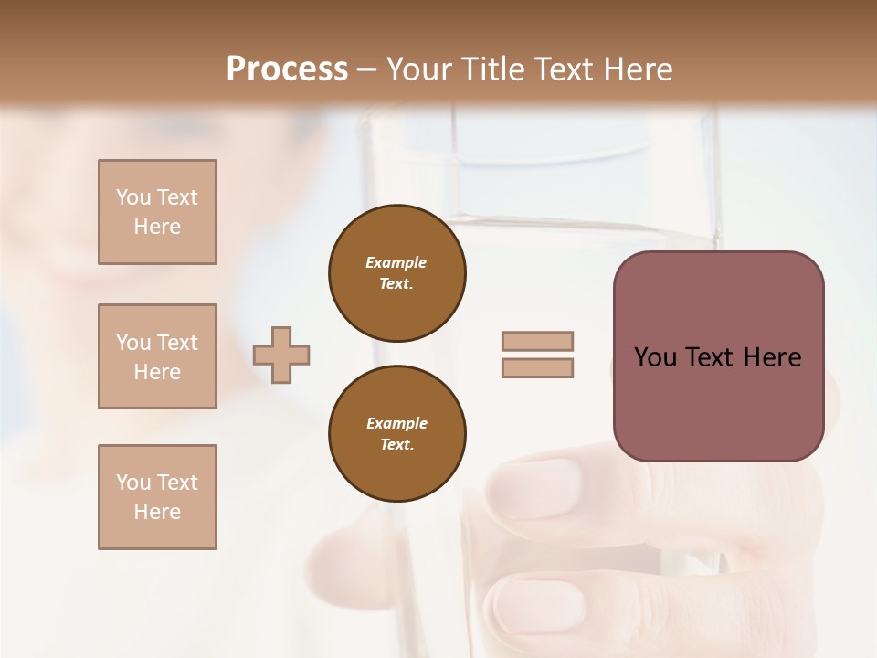 A Woman Holding A Glass Of Water In Her Hand PowerPoint Template