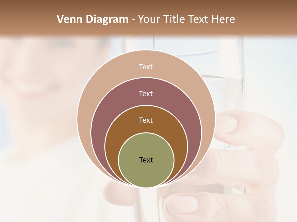 A Woman Holding A Glass Of Water In Her Hand PowerPoint Template