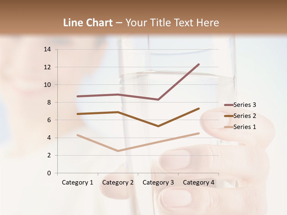 A Woman Holding A Glass Of Water In Her Hand PowerPoint Template
