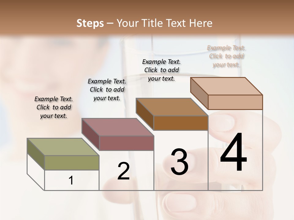 A Woman Holding A Glass Of Water In Her Hand PowerPoint Template