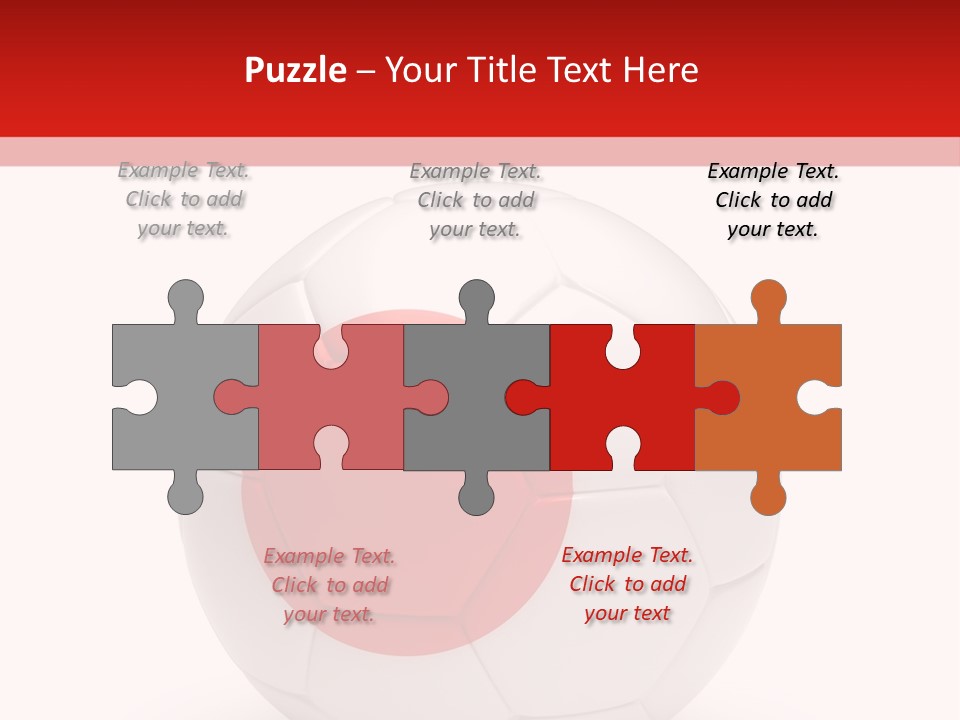 A Soccer Ball With The Flag Of Japan On It PowerPoint Template