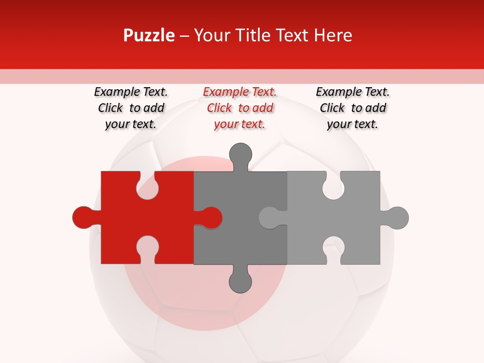 A Soccer Ball With The Flag Of Japan On It PowerPoint Template