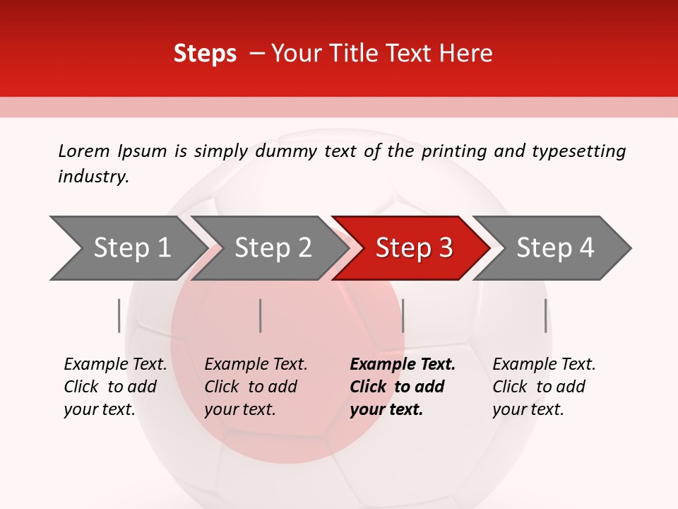 A Soccer Ball With The Flag Of Japan On It PowerPoint Template