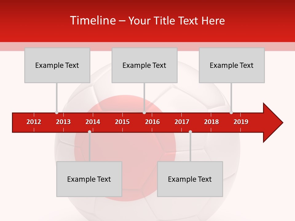A Soccer Ball With The Flag Of Japan On It PowerPoint Template