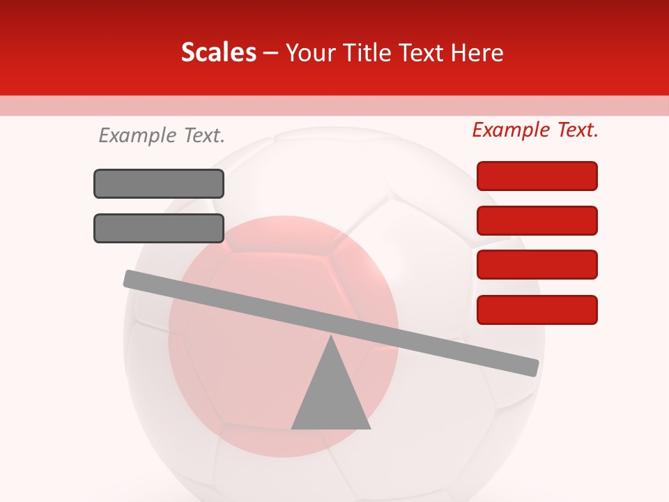 A Soccer Ball With The Flag Of Japan On It PowerPoint Template