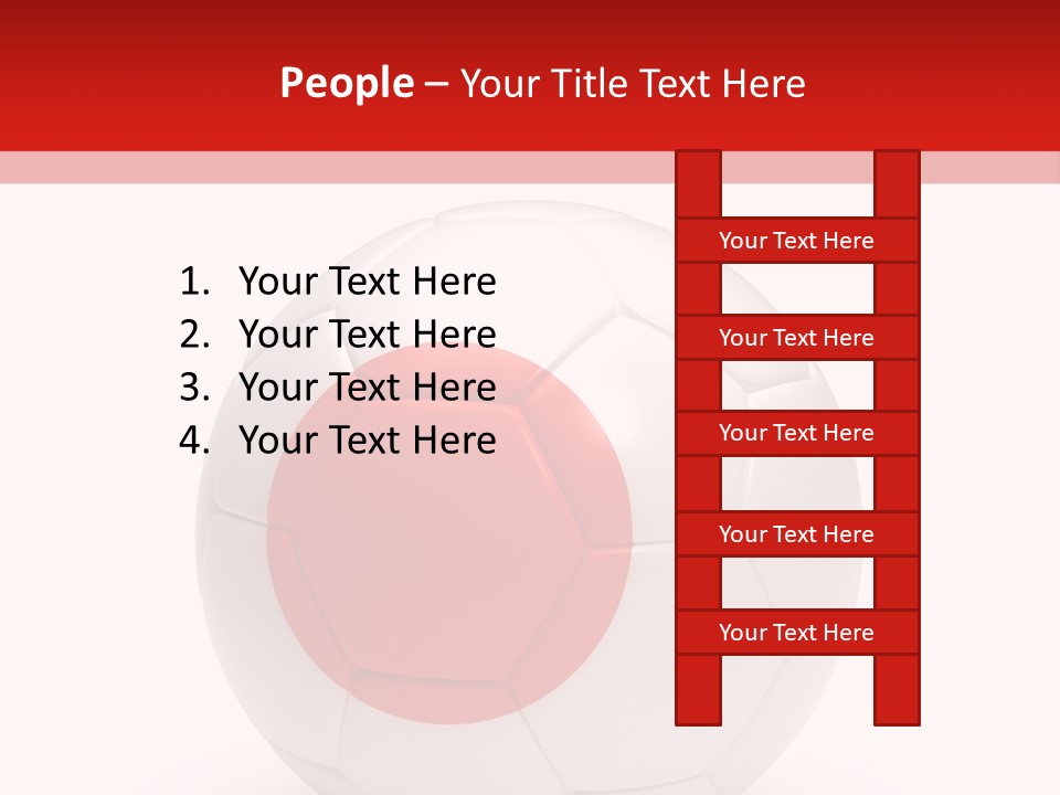 A Soccer Ball With The Flag Of Japan On It PowerPoint Template