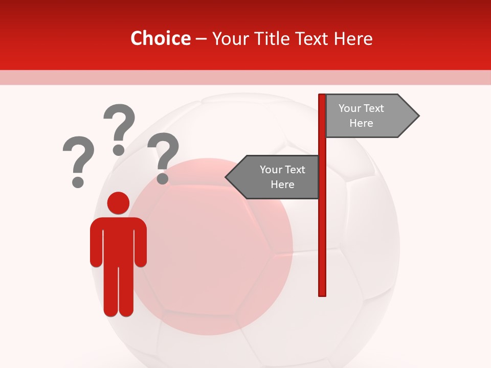 A Soccer Ball With The Flag Of Japan On It PowerPoint Template