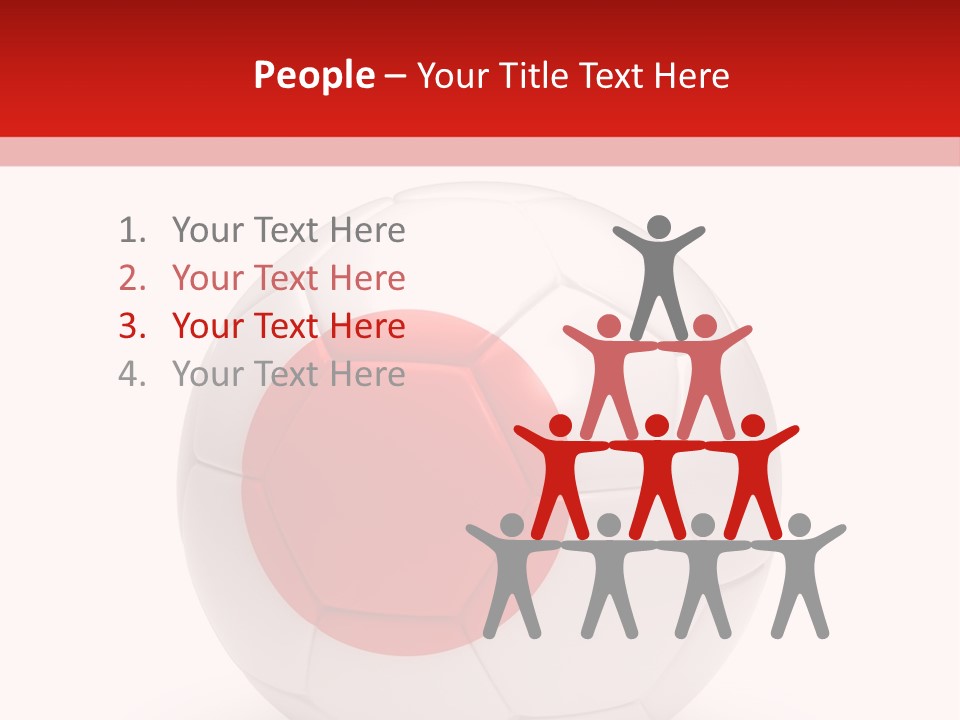 A Soccer Ball With The Flag Of Japan On It PowerPoint Template