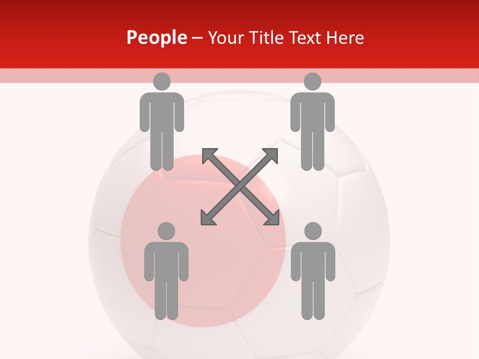A Soccer Ball With The Flag Of Japan On It PowerPoint Template