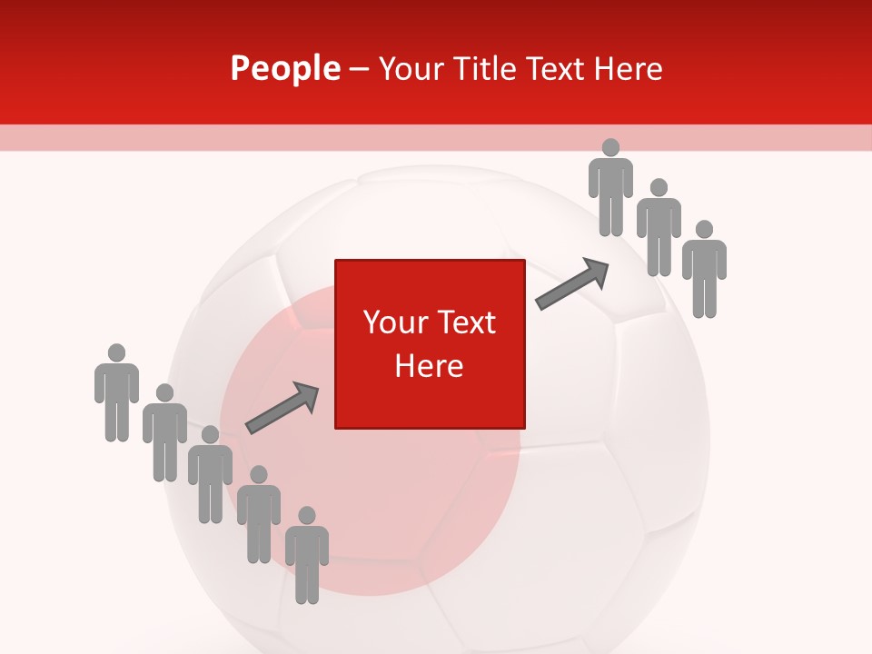 A Soccer Ball With The Flag Of Japan On It PowerPoint Template