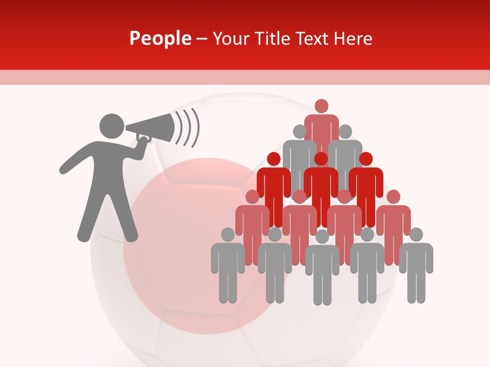 A Soccer Ball With The Flag Of Japan On It PowerPoint Template