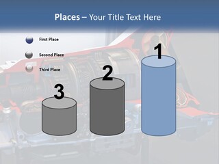 A Car Engine Is Shown With The Name Of The Engine PowerPoint Template