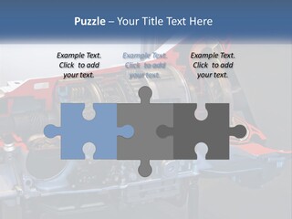 A Car Engine Is Shown With The Name Of The Engine PowerPoint Template