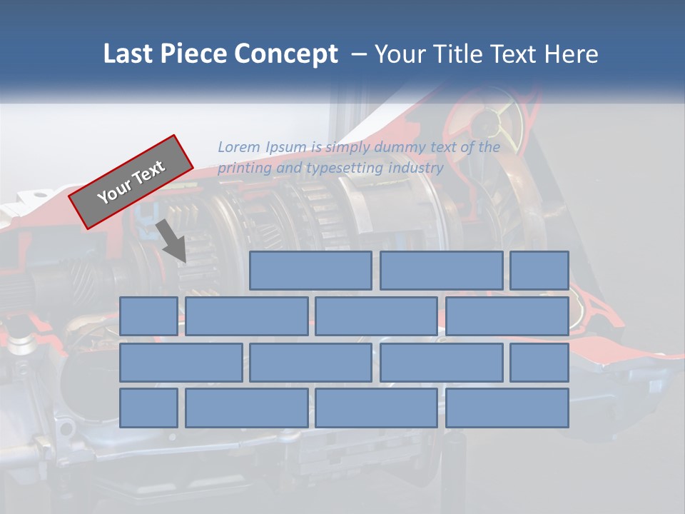 A Car Engine Is Shown With The Name Of The Engine PowerPoint Template