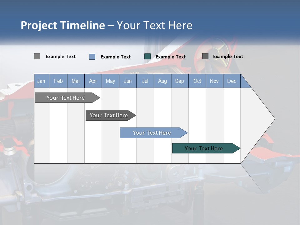 A Car Engine Is Shown With The Name Of The Engine PowerPoint Template