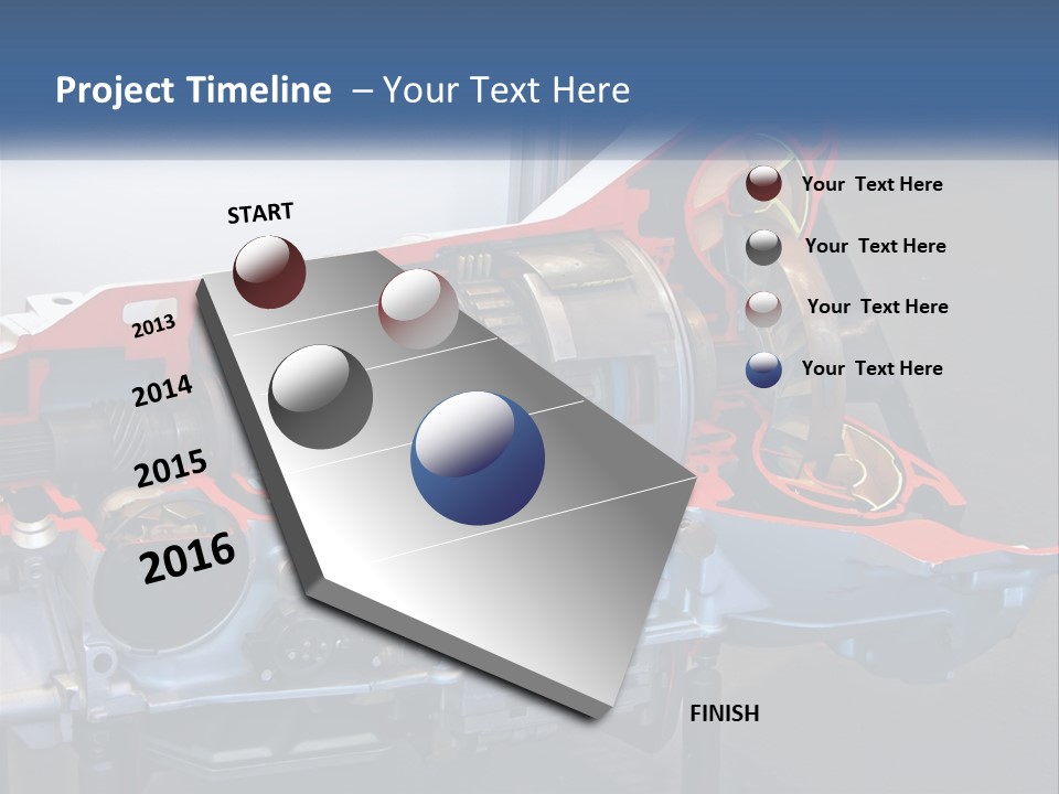 A Car Engine Is Shown With The Name Of The Engine PowerPoint Template