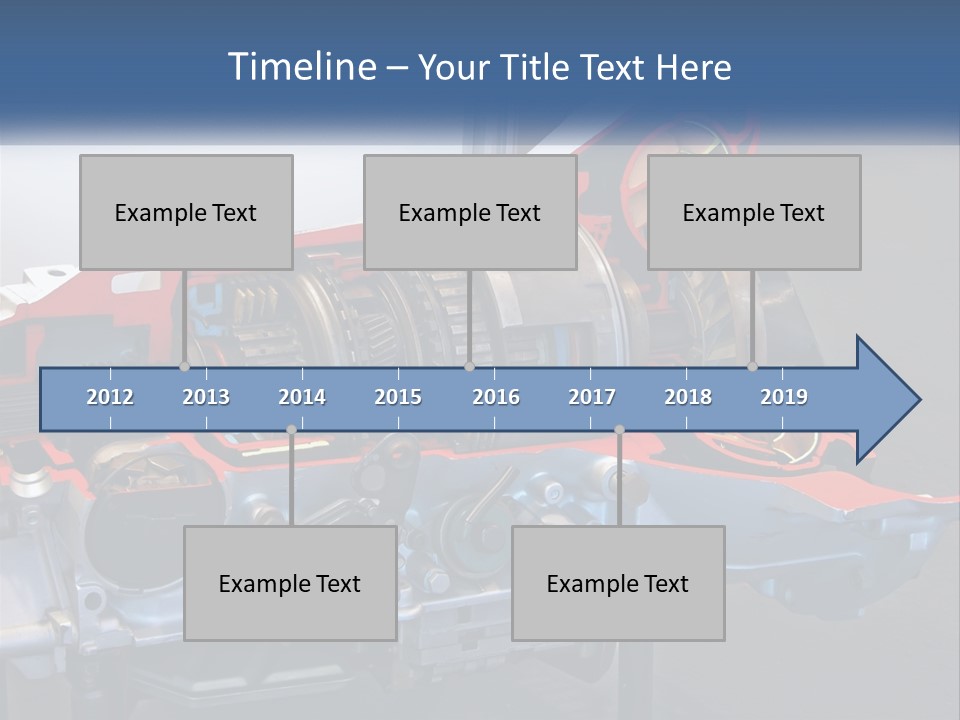 A Car Engine Is Shown With The Name Of The Engine PowerPoint Template