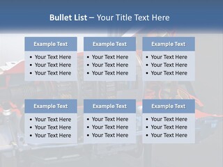 A Car Engine Is Shown With The Name Of The Engine PowerPoint Template