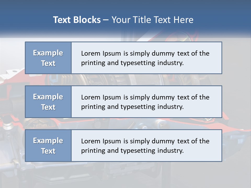 A Car Engine Is Shown With The Name Of The Engine PowerPoint Template