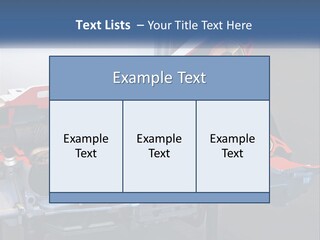 A Car Engine Is Shown With The Name Of The Engine PowerPoint Template