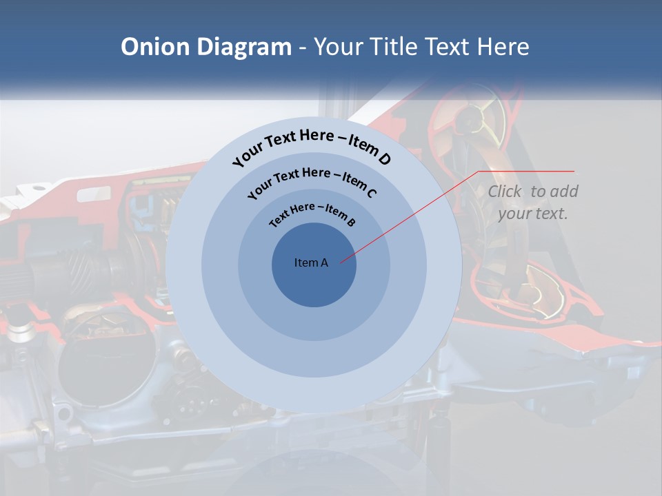A Car Engine Is Shown With The Name Of The Engine PowerPoint Template