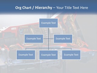 A Car Engine Is Shown With The Name Of The Engine PowerPoint Template