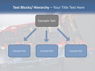 A Car Engine Is Shown With The Name Of The Engine PowerPoint Template