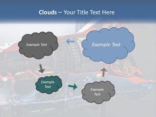 A Car Engine Is Shown With The Name Of The Engine PowerPoint Template