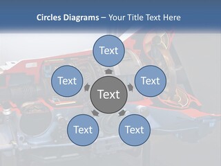 A Car Engine Is Shown With The Name Of The Engine PowerPoint Template