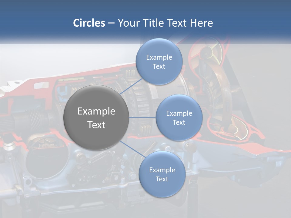 A Car Engine Is Shown With The Name Of The Engine PowerPoint Template