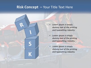 A Car Engine Is Shown With The Name Of The Engine PowerPoint Template