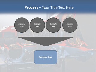 A Car Engine Is Shown With The Name Of The Engine PowerPoint Template