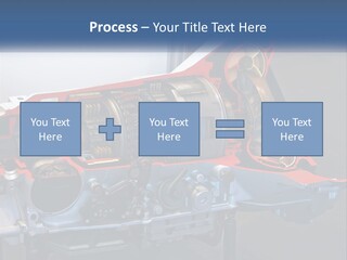 A Car Engine Is Shown With The Name Of The Engine PowerPoint Template