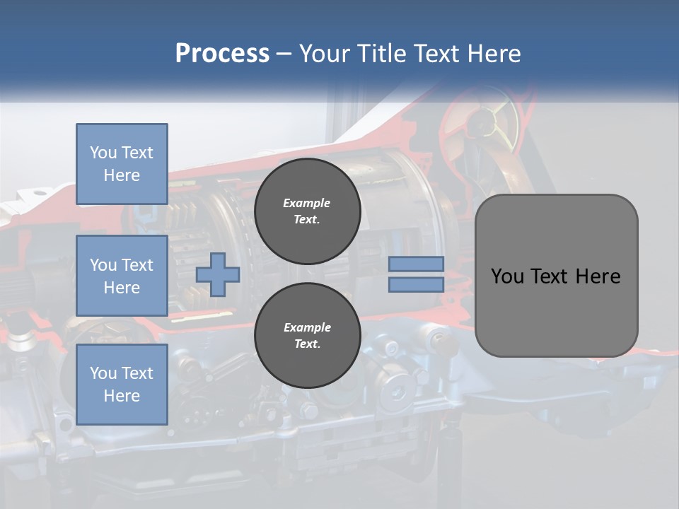 A Car Engine Is Shown With The Name Of The Engine PowerPoint Template